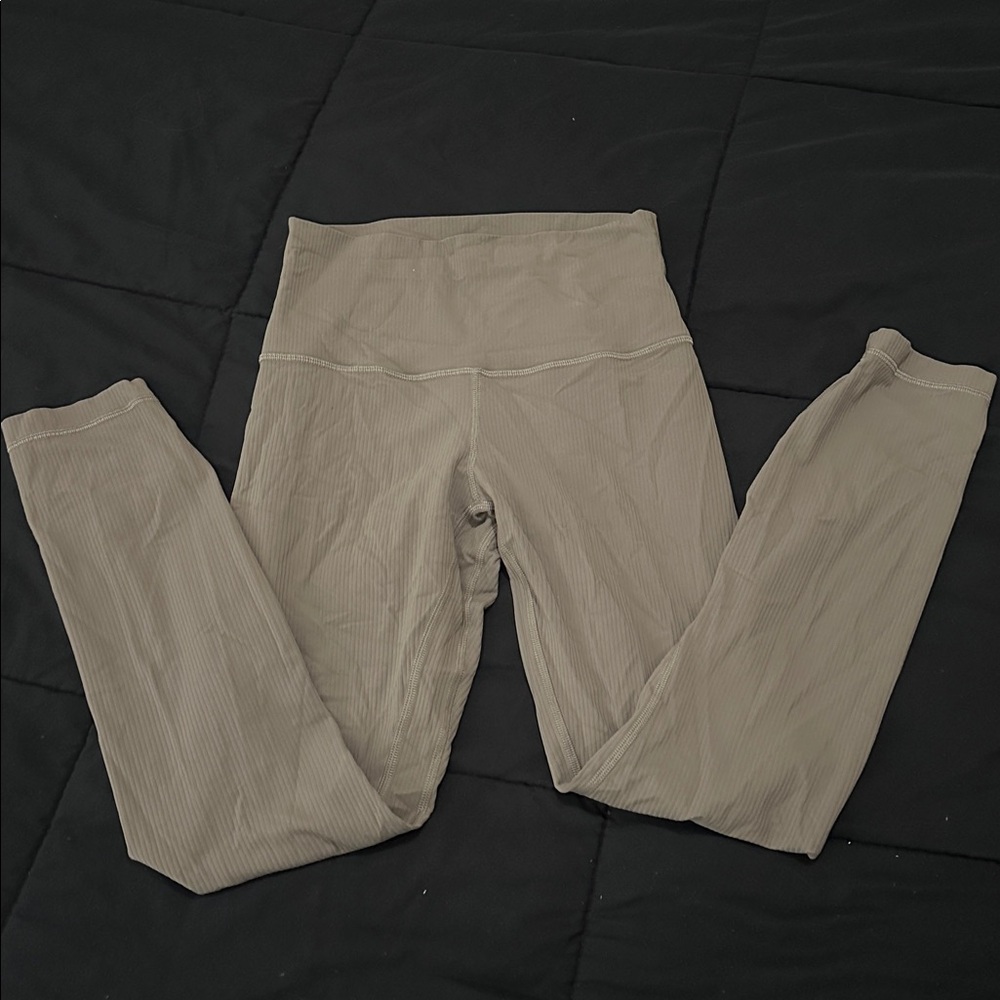 Lululemon Align Leggings Olive Green Ribbed